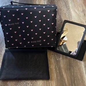 Mary Kay Heart Pattern Makeup bag  and product with Velcro and hanging option